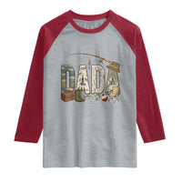 Best Fishing Dada Retro Vintage Outdoorsman Raglan Shirt Bass Angler Dad Fisherman Fathers Day Gift for Men