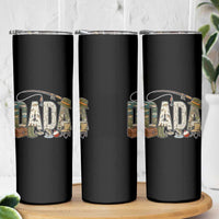 Best Fishing Dada Retro Vintage Outdoorsman Skinny Tumbler Bass Angler Dad Fisherman Fathers Day Gift for Men