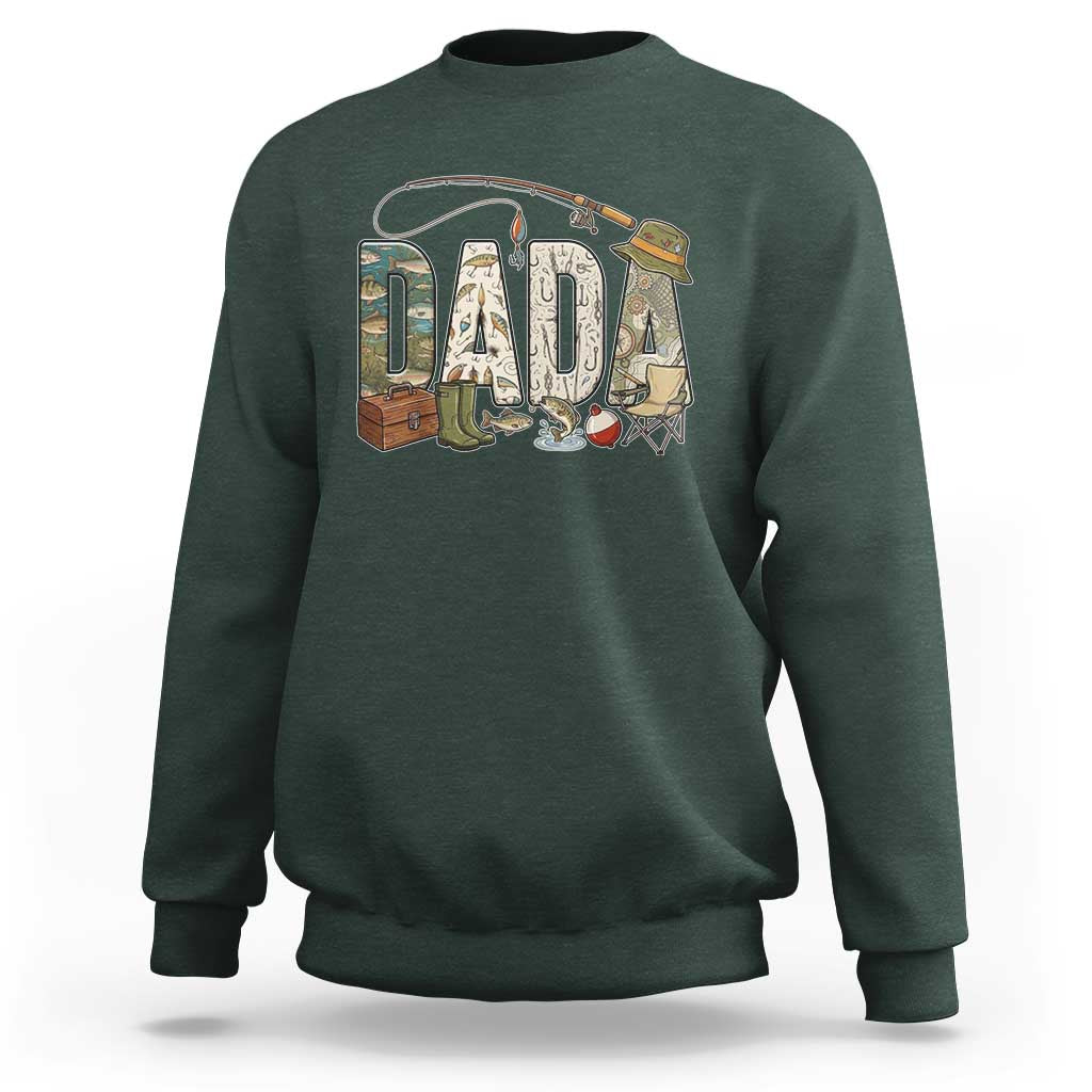 Best Fishing Dada Retro Vintage Outdoorsman Sweatshirt Bass Angler Dad Fisherman Fathers Day Gift for Men