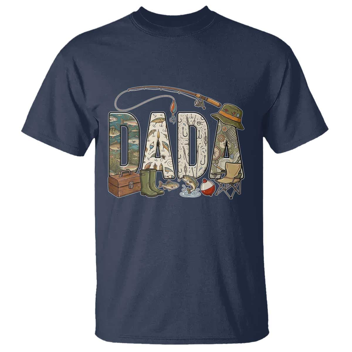 Best Fishing Dada Retro Vintage Outdoorsman T Shirt Bass Angler Dad Fisherman Fathers Day Gift for Men