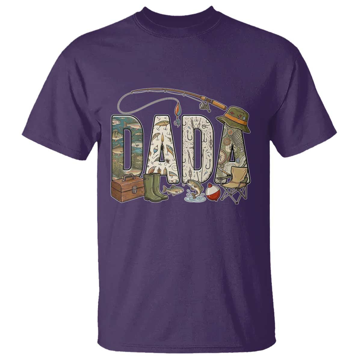 Best Fishing Dada Retro Vintage Outdoorsman T Shirt Bass Angler Dad Fisherman Fathers Day Gift for Men