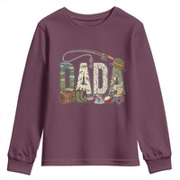 Best Fishing Dada Retro Vintage Outdoorsman Youth Sweatshirt Bass Angler Dad Fisherman Fathers Day Gift for Men