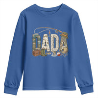 Best Fishing Dada Retro Vintage Outdoorsman Youth Sweatshirt Bass Angler Dad Fisherman Fathers Day Gift for Men