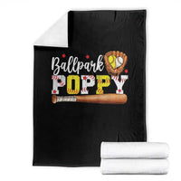 Ballpark Poppy Baseball and Softball Grandpa Throw Blanket Sports Grandfather Game Day Birthday Gifts