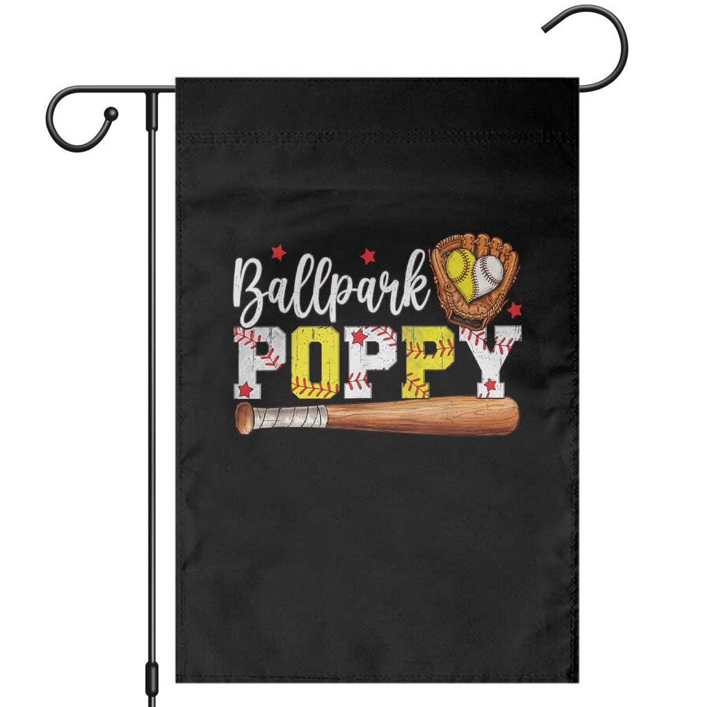 Ballpark Poppy Baseball and Softball Grandpa Garden Flag Sports Grandfather Game Day Birthday Gifts
