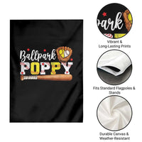 Ballpark Poppy Baseball and Softball Grandpa Garden Flag Sports Grandfather Game Day Birthday Gifts