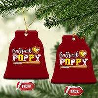 Ballpark Poppy Baseball and Softball Grandpa Ceramic Ornament Sports Grandfather Game Day Birthday Gifts