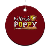 Ballpark Poppy Baseball and Softball Grandpa Ceramic Ornament Sports Grandfather Game Day Birthday Gifts