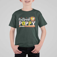 Ballpark Poppy Baseball and Softball Grandpa T Shirt For Kid Sports Grandfather Game Day Birthday Gifts