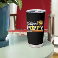 Ballpark Poppy Baseball and Softball Grandpa Tumbler Cup Sports Grandfather Game Day Birthday Gifts