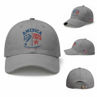 America 250 Years of Greatness Patriotic Baseball Cap Vintage 1776 to 2026 Quill and Star Semiquincentennial