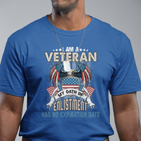Veteran T Shirt My Oath Of Enlistment Has No Expiration Date American Bald Eagle US Flag - Wonder Print Shop