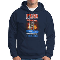 Veteran PTSD Hoodie You Never Know What We Are Fighting Underneath The Smile - Wonder Print Shop