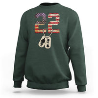 Veteran PTSD Sweatshirt 22 Every Day American Flag Dog Tags Suicide Awareness - Wonder Print Shop