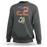 Veteran PTSD Sweatshirt 22 Every Day American Flag Dog Tags Suicide Awareness - Wonder Print Shop
