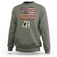 Veteran PTSD Sweatshirt 22 Every Day American Flag Dog Tags Suicide Awareness - Wonder Print Shop