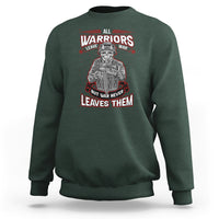 Veteran PTSD Sweatshirt All Warriors Leave War But War Never Leaves Them Skeleton Soldier - Wonder Print Shop