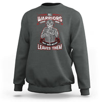 Veteran PTSD Sweatshirt All Warriors Leave War But War Never Leaves Them Skeleton Soldier - Wonder Print Shop