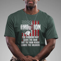 Veteran PTSD T Shirt Mission Save 22 Every Day American Flag Suicide Awareness - Wonder Print Shop