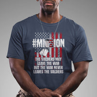 Veteran PTSD T Shirt Mission Save 22 Every Day American Flag Suicide Awareness - Wonder Print Shop