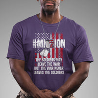 Veteran PTSD T Shirt Mission Save 22 Every Day American Flag Suicide Awareness - Wonder Print Shop