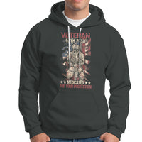 Veteran PTSD Hoodie Medicated For Your Protection American Flag Skeleton Soldier - Wonder Print Shop