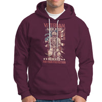 Veteran PTSD Hoodie Medicated For Your Protection American Flag Skeleton Soldier - Wonder Print Shop