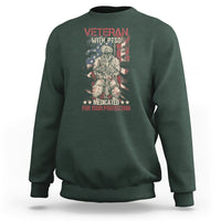 Veteran PTSD Sweatshirt Medicated For Your Protection American Flag Skeleton Soldier - Wonder Print Shop