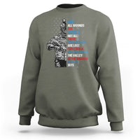 Veteran PTSD Sweatshirt Not All Wounds Are Visible Not All Those Who Wander Are Lost American Flag Soldier - Wonder Print Shop