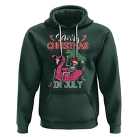 Skeleton Santa Hoodie Merry Christmas in July Summer Xmas Flamingo Float - Wonder Print Shop