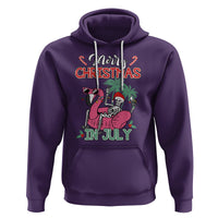 Skeleton Santa Hoodie Merry Christmas in July Summer Xmas Flamingo Float - Wonder Print Shop