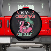 Skeleton Santa Spare Tire Cover Merry Christmas in July Summer Xmas Flamingo Float