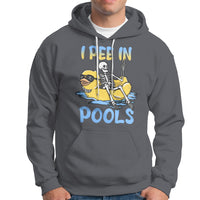 Swimming Skeleton Hoodie I Pee In Pools Funny Pool Lovers Sarcastic Sayings Summer - Wonder Print Shop
