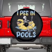 Swimming Skeleton Spare Tire Cover I Pee In Pools Funny Pool Lovers Sarcastic Sayings Summer