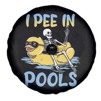 Swimming Skeleton Spare Tire Cover I Pee In Pools Funny Pool Lovers Sarcastic Sayings Summer