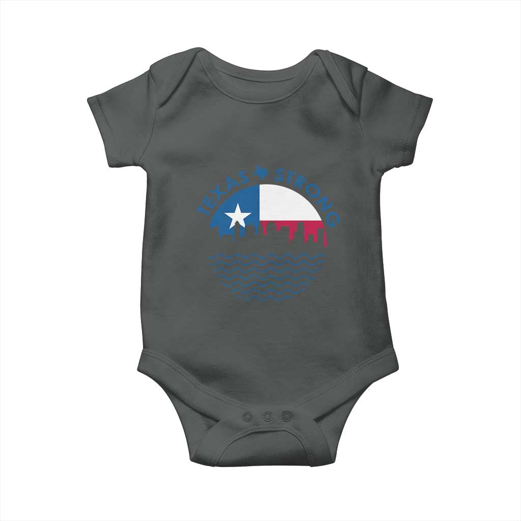 Strong Texas Baby Onesie Retro Flag Resilient Texans Pride - Wonder Print Shop