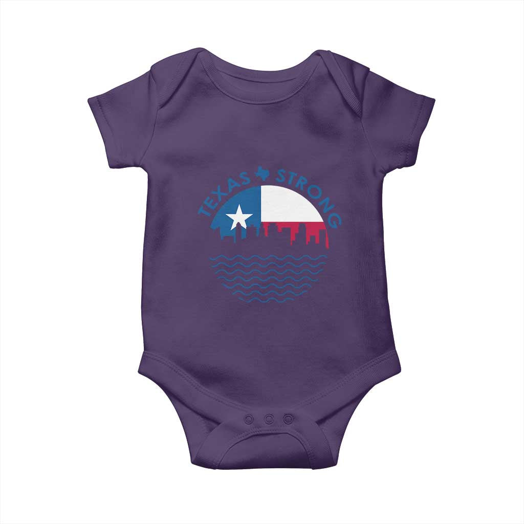 Strong Texas Baby Onesie Retro Flag Resilient Texans Pride - Wonder Print Shop