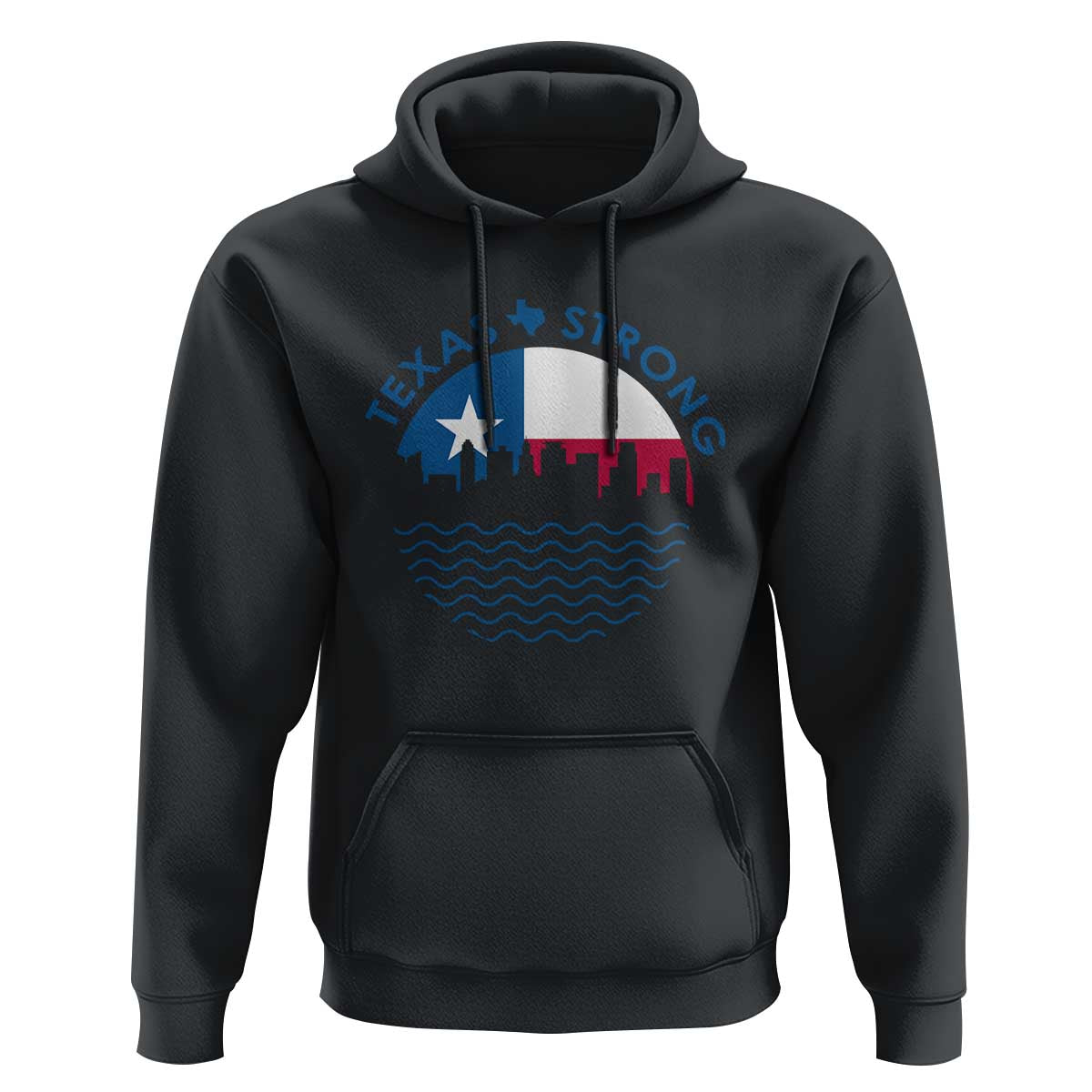 Strong Texas Hoodie Retro Flag Resilient Texans Pride - Wonder Print Shop