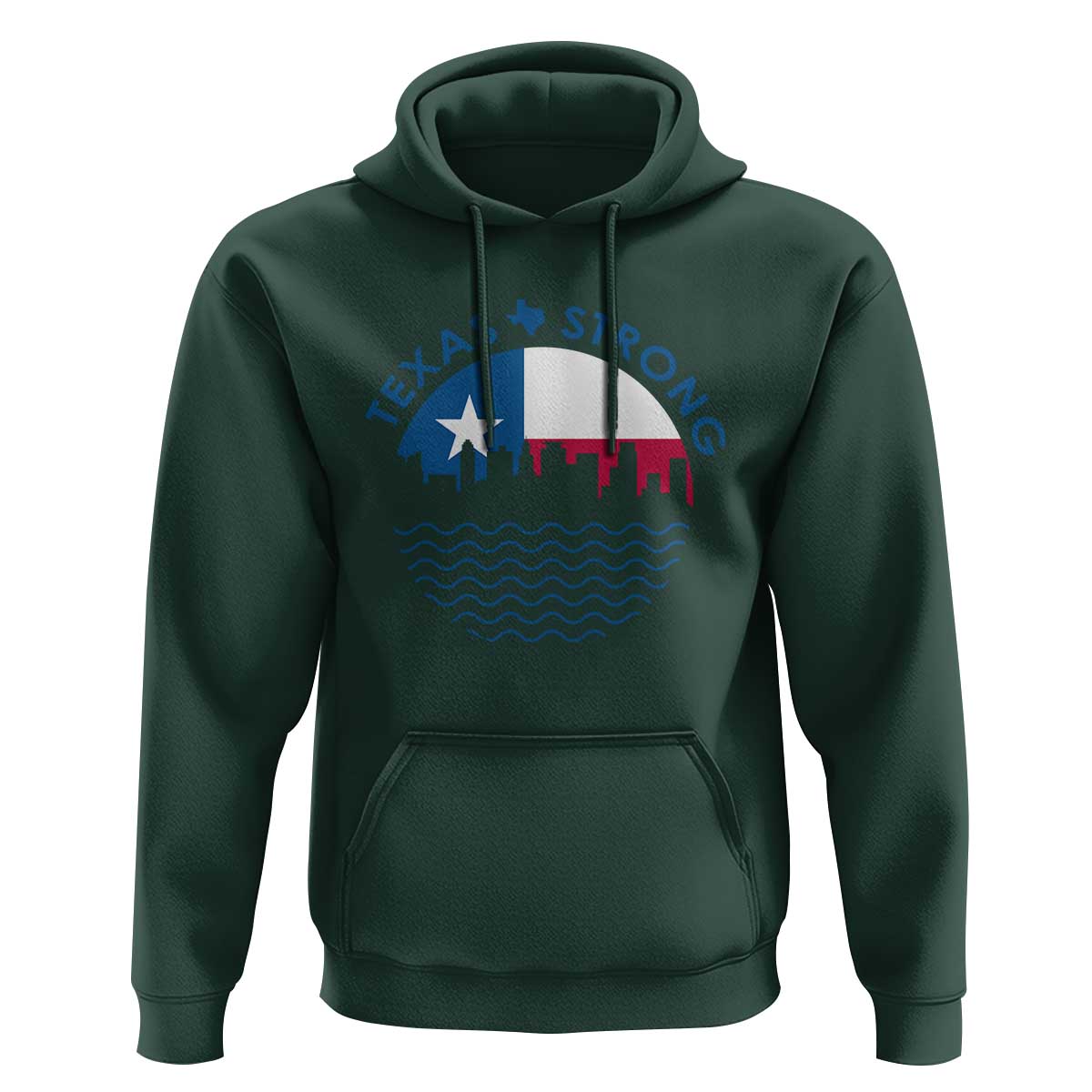 Strong Texas Hoodie Retro Flag Resilient Texans Pride - Wonder Print Shop