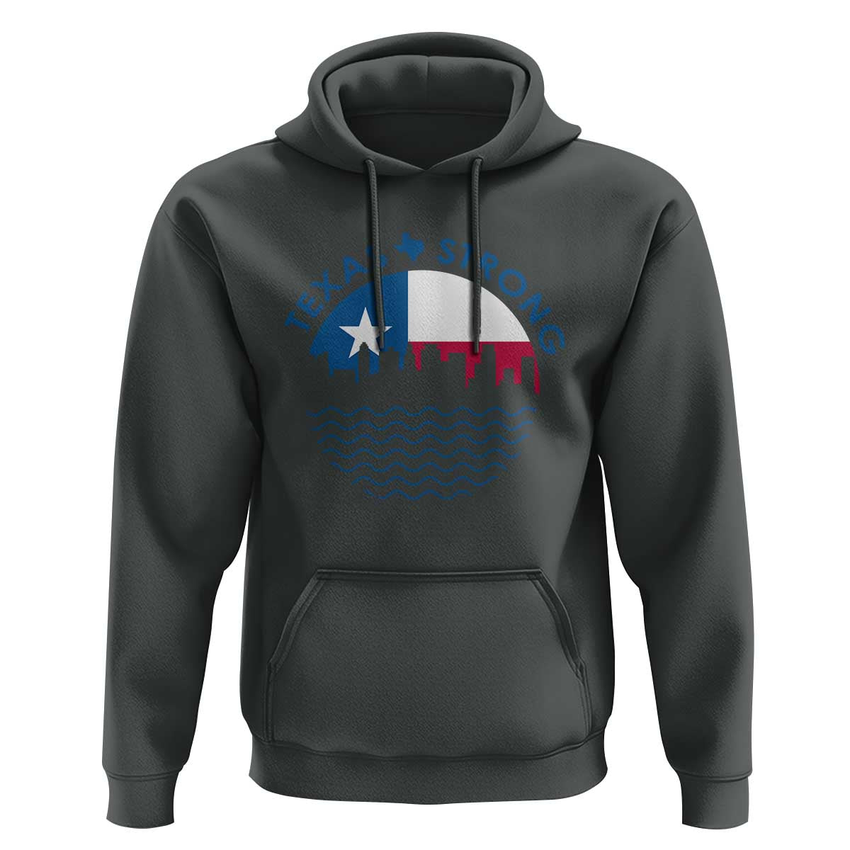 Strong Texas Hoodie Retro Flag Resilient Texans Pride - Wonder Print Shop