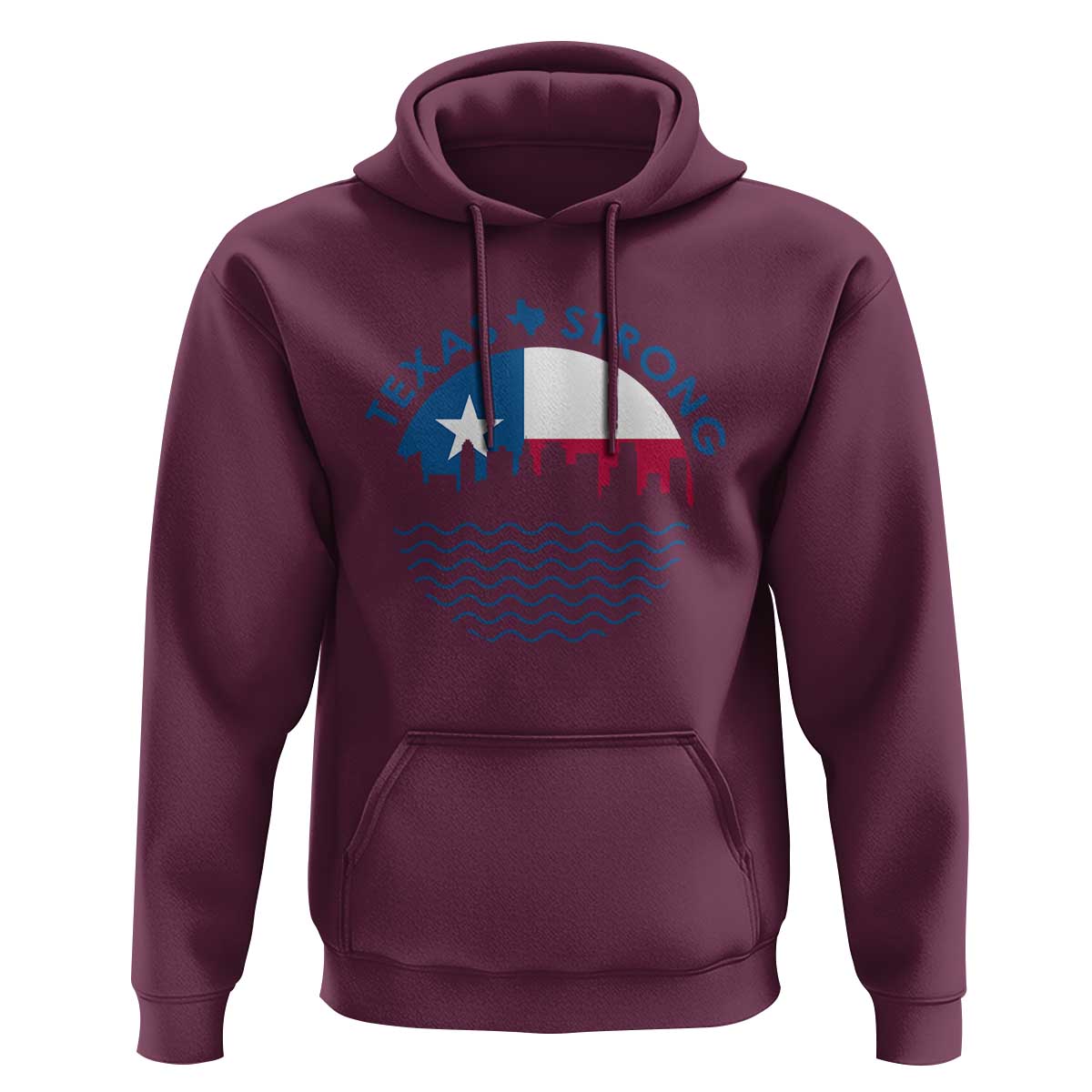 Strong Texas Hoodie Retro Flag Resilient Texans Pride - Wonder Print Shop