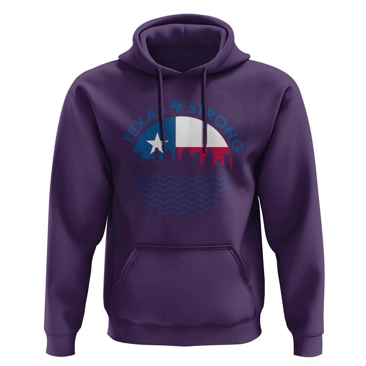 Strong Texas Hoodie Retro Flag Resilient Texans Pride - Wonder Print Shop