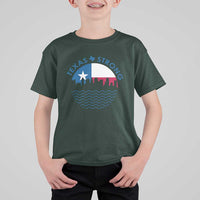 Strong Texas T Shirt For Kid Retro Flag Resilient Texans Pride - Wonder Print Shop