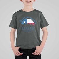 Strong Texas T Shirt For Kid Retro Flag Resilient Texans Pride - Wonder Print Shop