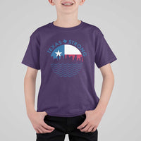 Strong Texas T Shirt For Kid Retro Flag Resilient Texans Pride - Wonder Print Shop