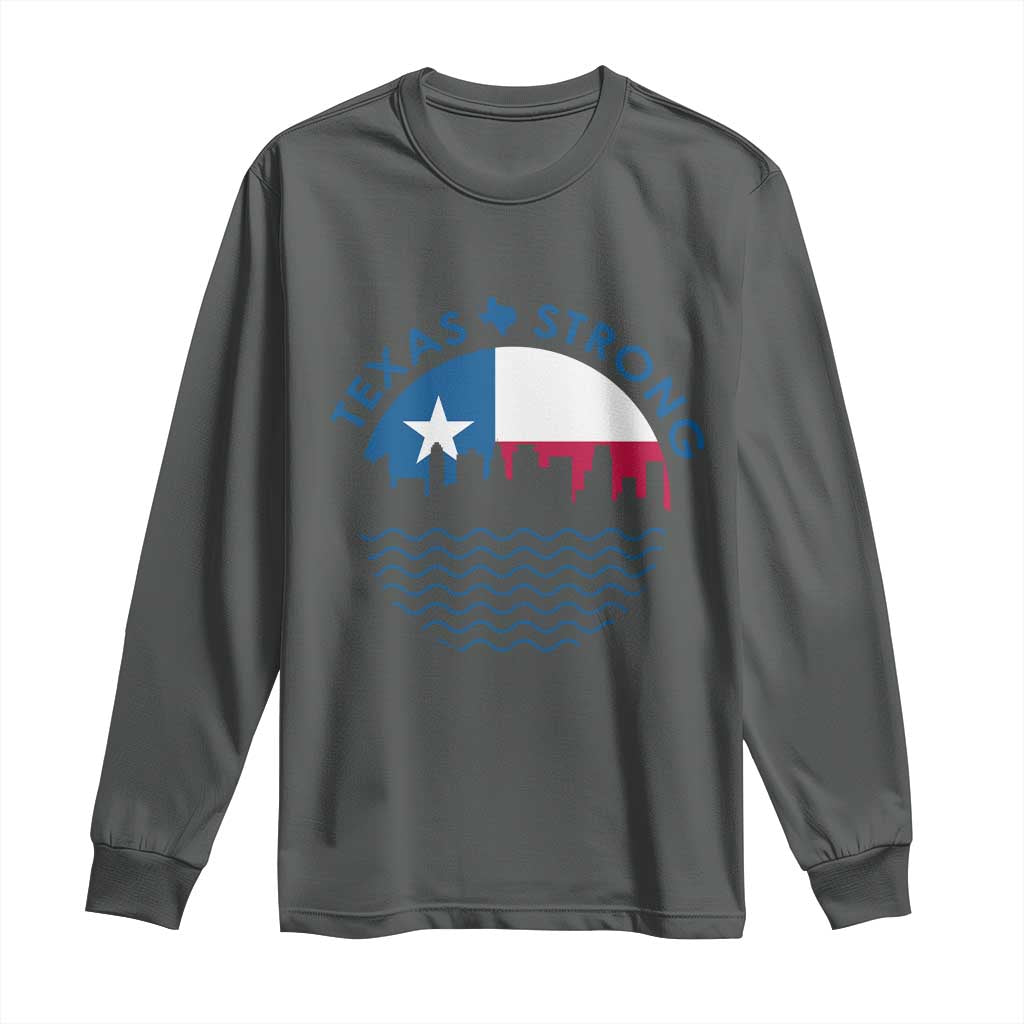 Strong Texas Long Sleeve Shirt Retro Flag Resilient Texans Pride - Wonder Print Shop