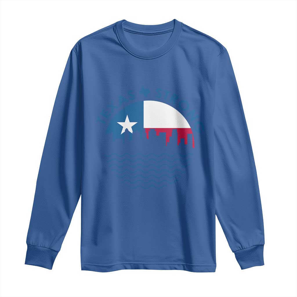 Strong Texas Long Sleeve Shirt Retro Flag Resilient Texans Pride - Wonder Print Shop