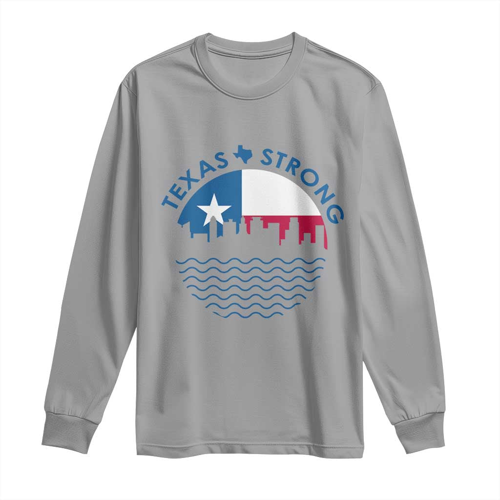 Strong Texas Long Sleeve Shirt Retro Flag Resilient Texans Pride - Wonder Print Shop