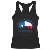 Strong Texas Racerback Tank Top Retro Flag Resilient Texans Pride - Wonder Print Shop