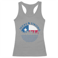 Strong Texas Racerback Tank Top Retro Flag Resilient Texans Pride - Wonder Print Shop